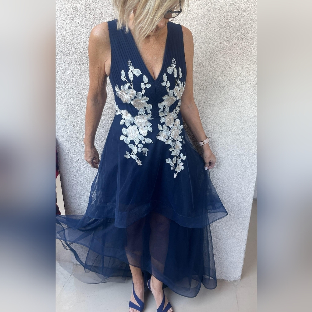 Navy blue BCBG Maxazria Gown